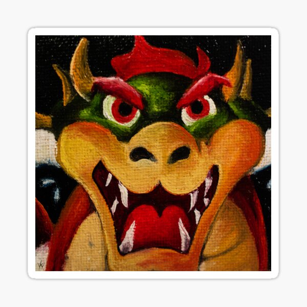 Angry Turtle Oil Painting Sticker