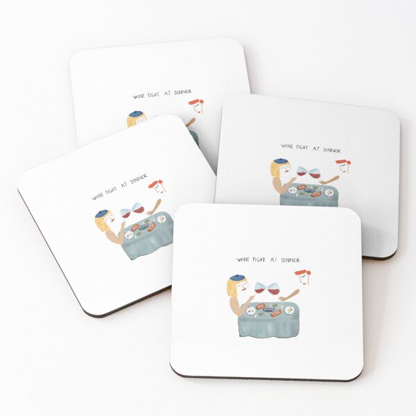 Item preview, wine fight at dinner designed and sold by didemozberkartprints.