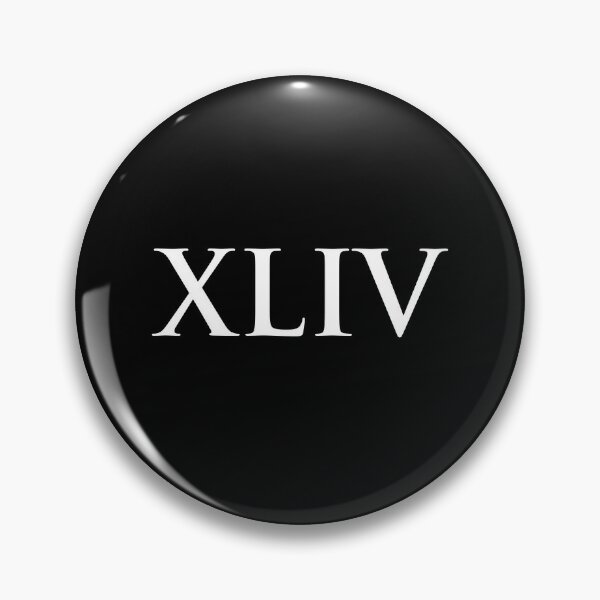 Number 45 Roman Numeral LV Black and White Pin for Sale by nocap82