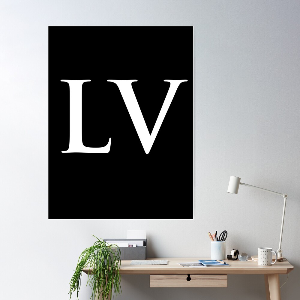 Number 45 Roman Numeral LV Black and White Sticker for Sale by