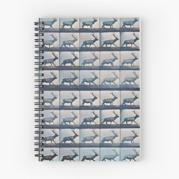 Item preview, Wandering Stag, Muybridge in Motion, mountain frost designed and sold by DreamingBeetle.