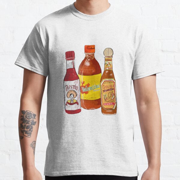  CRYSTAL HOTSAUCE - White Shirt (S) : Clothing, Shoes & Jewelry