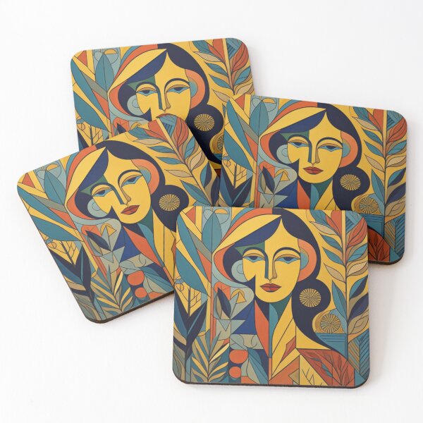 Item preview, Abstract woman in lines and shapes designed and sold by AICreatorin.