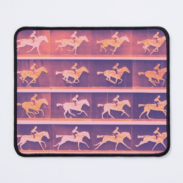 Item preview, Unnamed Black Jockey on a Horse, Muybridge in Motion, sunset designed and sold by DreamingBeetle.