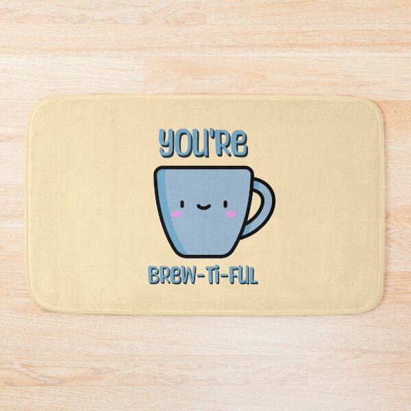 Item preview, You're Brew-ti-ful! Cute, funny Coffee Mug Sticker designed and sold by PMCreative.