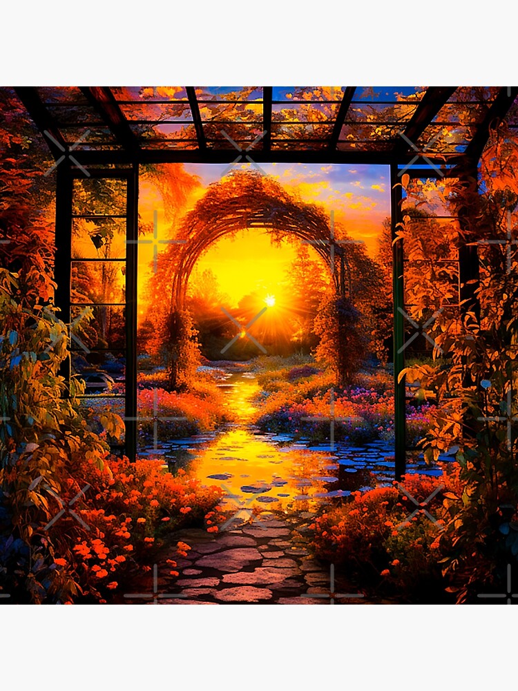 Autumn Vibe View Through A Window Art Board Print for Sale by frigamribe88