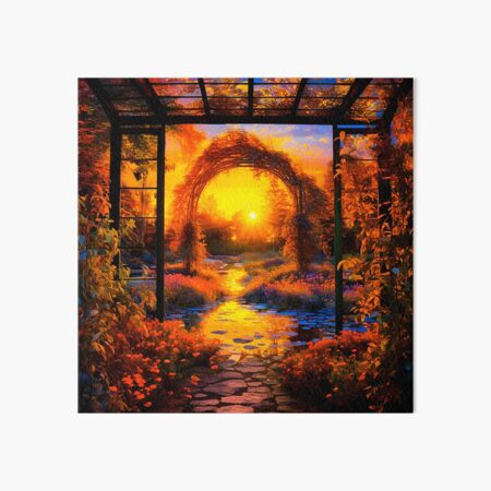 Autumn Vibe View Through A Window Art Board Print for Sale by frigamribe88