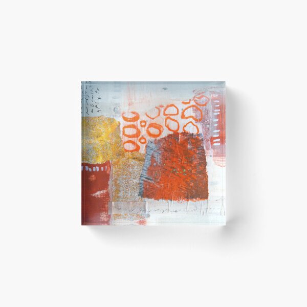 Item preview, Red and Orange Abstract Collage Art designed and sold by NancyMerkle.
