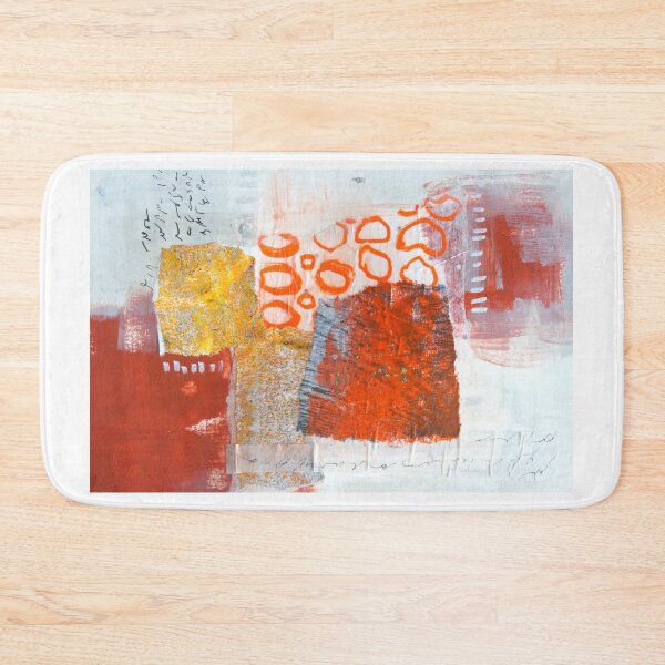 Item preview, Red and Orange Abstract Collage Art designed and sold by NancyMerkle.