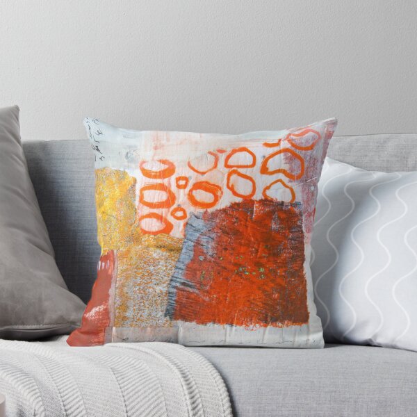 Item preview, Red and Orange Abstract Collage Art designed and sold by NancyMerkle.