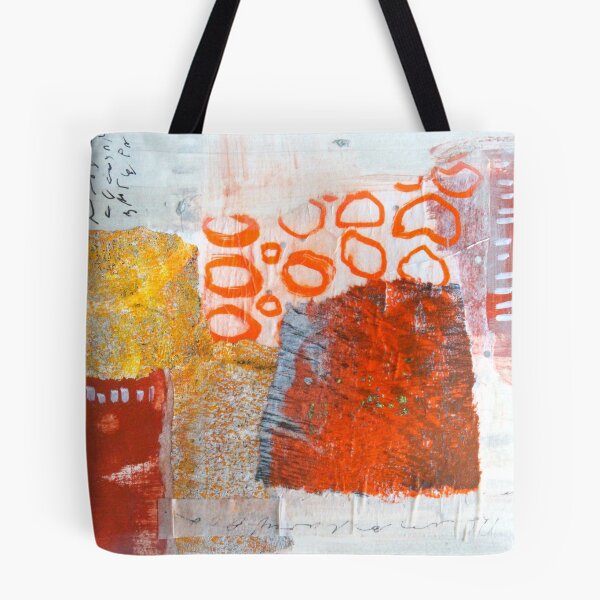 Item preview, Red and Orange Abstract Collage Art designed and sold by NancyMerkle.