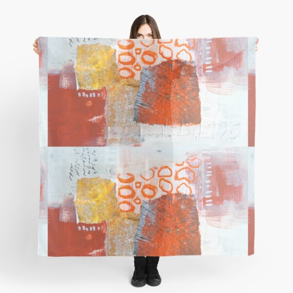Item preview, Red and Orange Abstract Collage Art designed and sold by NancyMerkle.