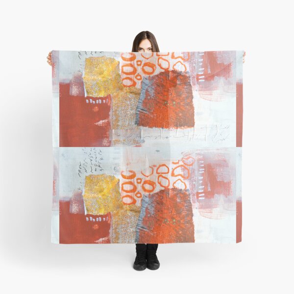 Item preview, Red and Orange Abstract Collage Art designed and sold by NancyMerkle.