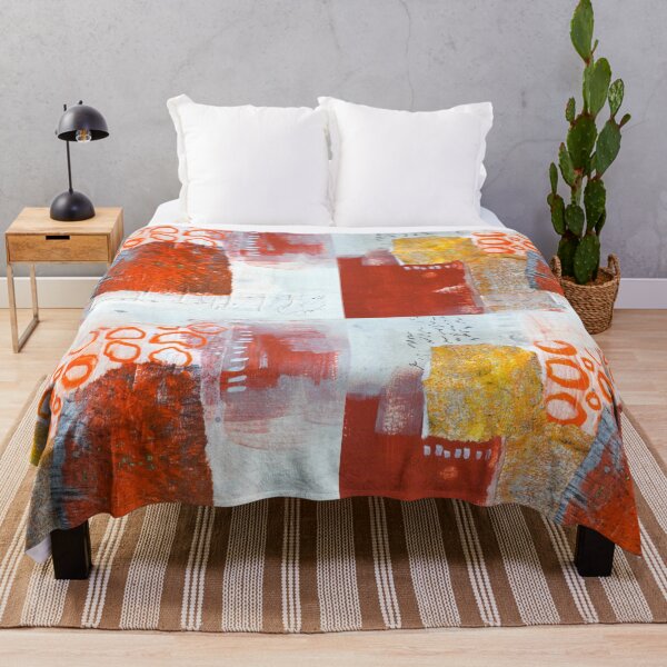 Item preview, Red and Orange Abstract Collage Art designed and sold by NancyMerkle.