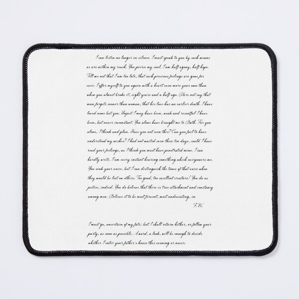 Item preview, Jane Austen , persuasion , captain Wentworth letter to Anne Elliot designed and sold by Inktown.