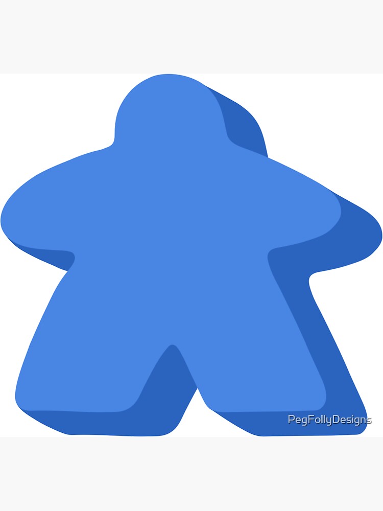 Blue Board Game Meeple - Meeple - Magnet