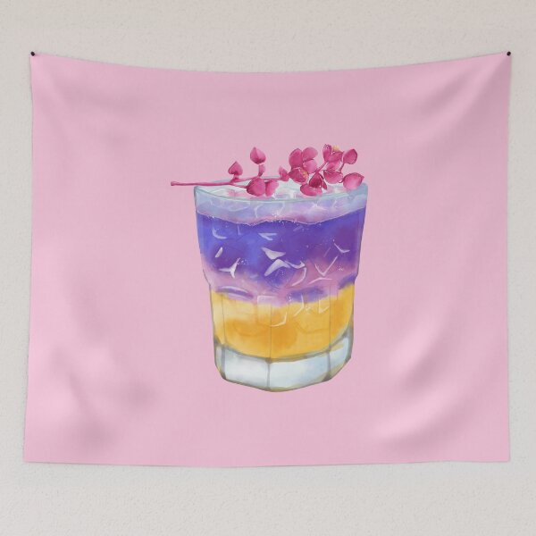 Item preview, butterfly pea honey lime soda designed and sold by Wordsmith-Wear.