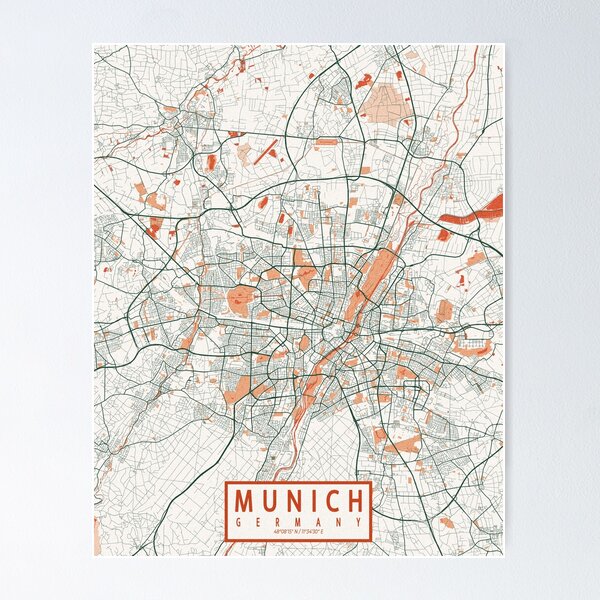 Item preview, Munich City Map of Germany - Bohemian designed and sold by deMAP.