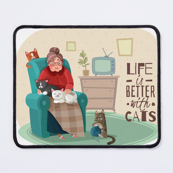Item preview, Life better with cats sticker designed and sold by tqueen.
