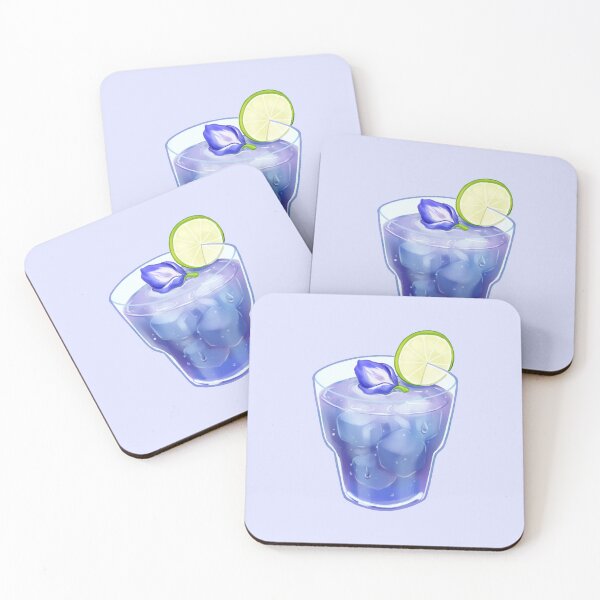 Item preview, butterfly pea lime juice lime soda watercolor designed and sold by Wordsmith-Wear.