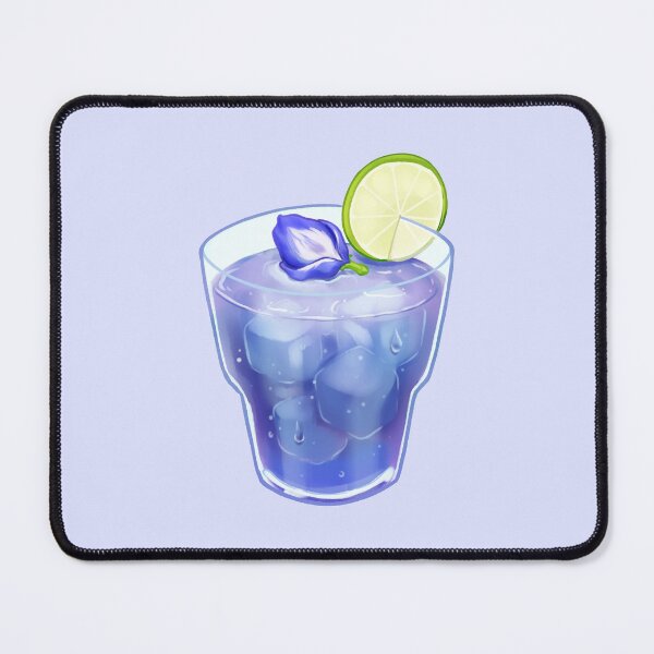 Item preview, butterfly pea lime juice lime soda watercolor designed and sold by Wordsmith-Wear.