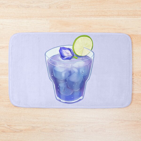 Item preview, butterfly pea lime juice lime soda watercolor designed and sold by Wordsmith-Wear.