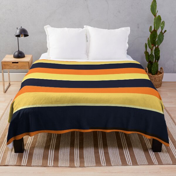 Item preview, Halloween Stripy Pattern in Orange, Yellow and Black designed and sold by SamJanner.