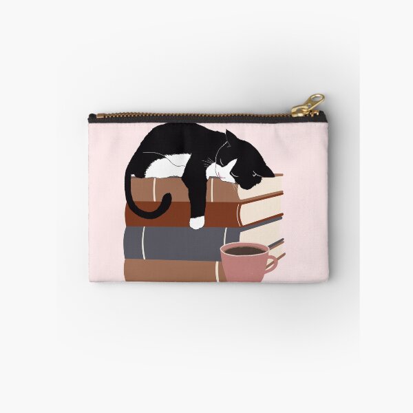 Item preview, Cat sleeping on books designed and sold by BookishSpace1.