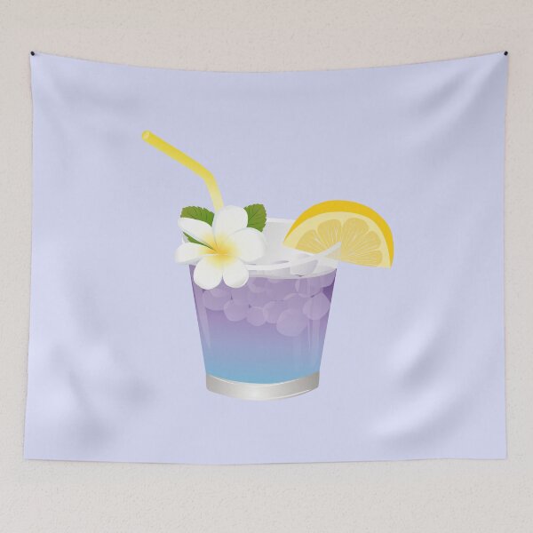 Item preview, butterfly pea lemonade cocktail designed and sold by Wordsmith-Wear.