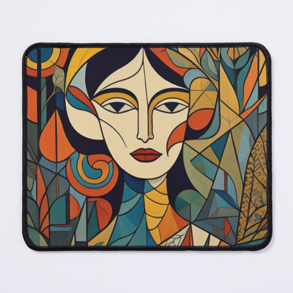 Item preview, Woman in abstract lines and shapes designed and sold by AICreatorin.