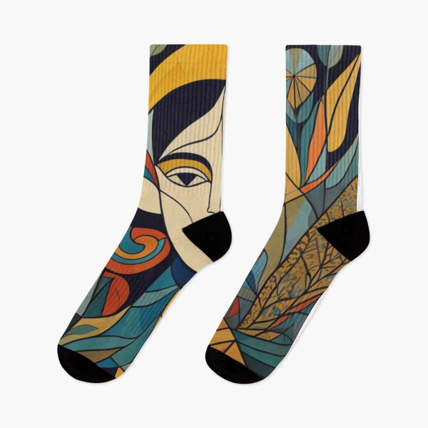 Item preview, Woman in abstract lines and shapes designed and sold by AICreatorin.