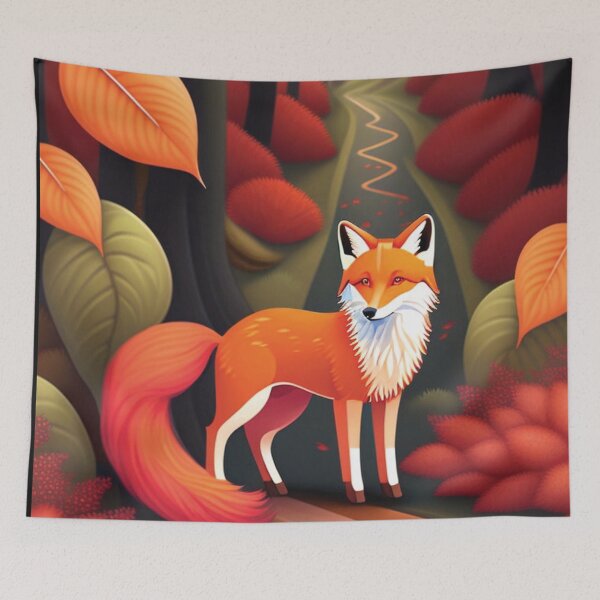 Item preview, Fox in a Fall Forest designed and sold by alw951.
