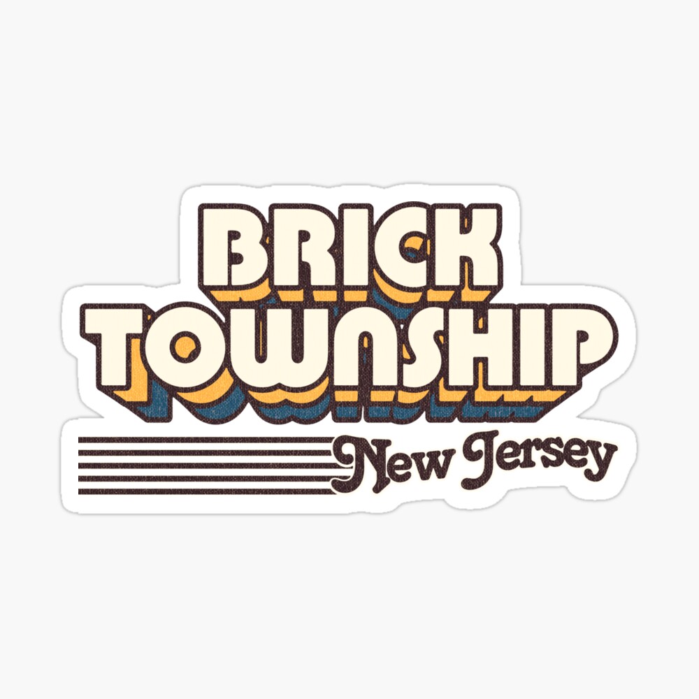 Brick Township, New Jersey | Retro Stripes Sticker