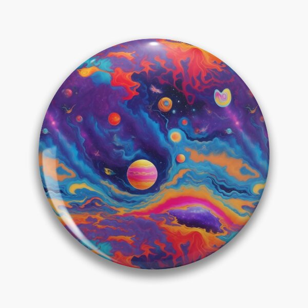Artikelvorschau, psychedelische Landschaft Planet lebendige Farbe entworfen und verkauft von Five Seventy Five.