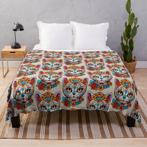 Item preview, Cat Sugar Skull Halloween designed and sold by CatCoconut-Art.