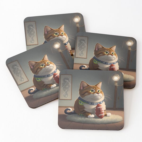 Item preview, Football Fan Cat designed and sold by catsplaysports.