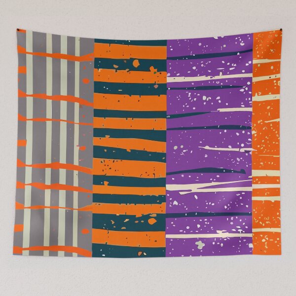 Item preview, Grunge Halloween Pattern in Orange, Purple and Beige designed and sold by SamJanner.