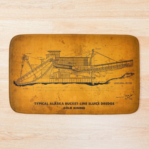Item preview, Typical Alaska Gold Mining Dredge Blueprint designed and sold by Daniel Hagerman.