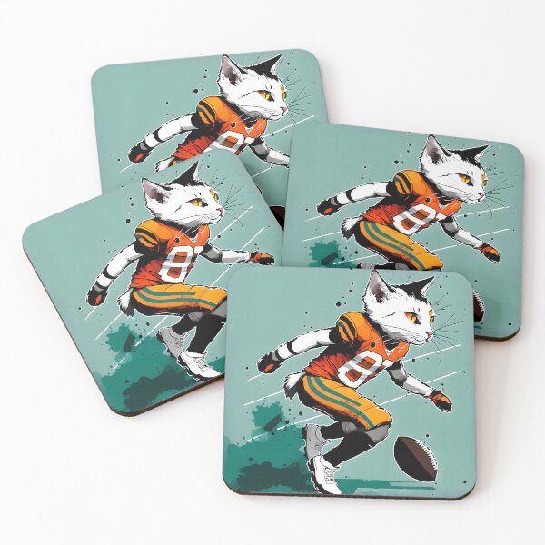Item preview, Football Running Cat designed and sold by catsplaysports.