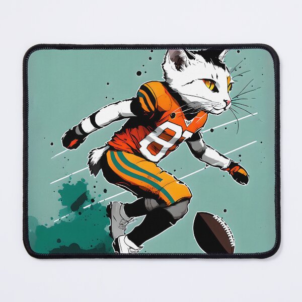 Item preview, Football Running Cat designed and sold by catsplaysports.