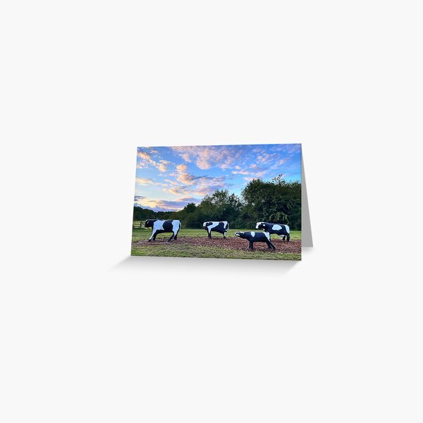 The Concrete Cows of Milton Keynes Greeting Card