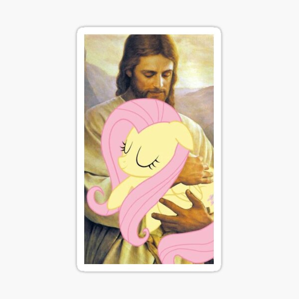 Item preview, jesus holding fluttershy designed and sold by imamouseduh.