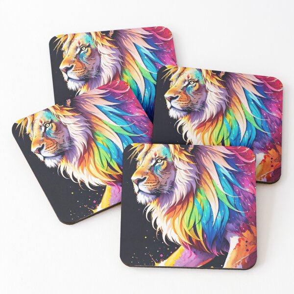 Item preview, Multicolored Lion designed and sold by Henry Barre Art.