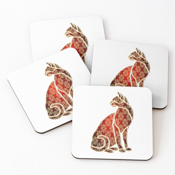 Item preview, Red and Gold Cat 2 designed and sold by m2inspiration.
