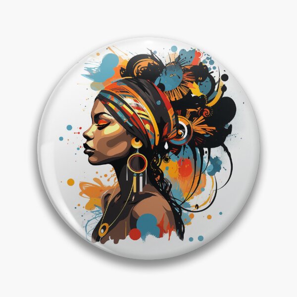 Artikelvorschau, Schöne afrikanische Frauen in Blau- und Orangetönen entworfen und verkauft von Inkaput.
