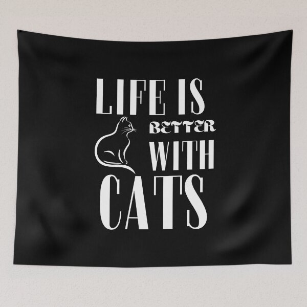 Item preview, Life is better with cats designed and sold by WickyWildLife.