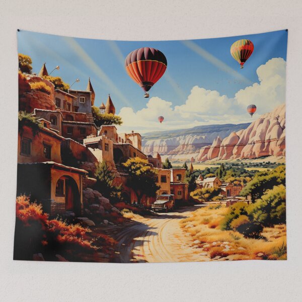 Item preview, A Watercolor Design of Cappadocia - Tukey designed and sold by Sketch-Shack.