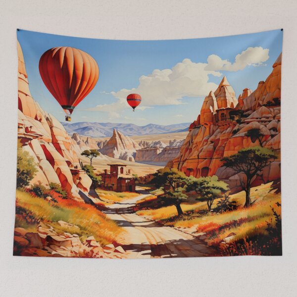 Item preview, A Watercolor Design of Cappadocia - Tukey designed and sold by Sketch-Shack.
