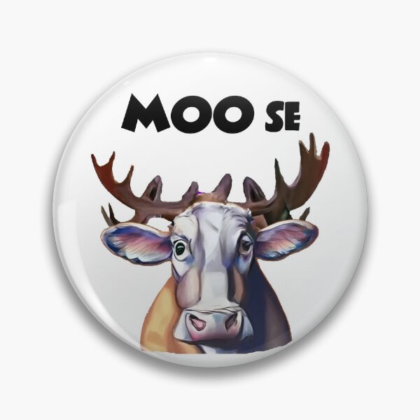 Item preview, Funny MOOse cow with Moose Antlers Satire designed and sold by Nature's Fancy.