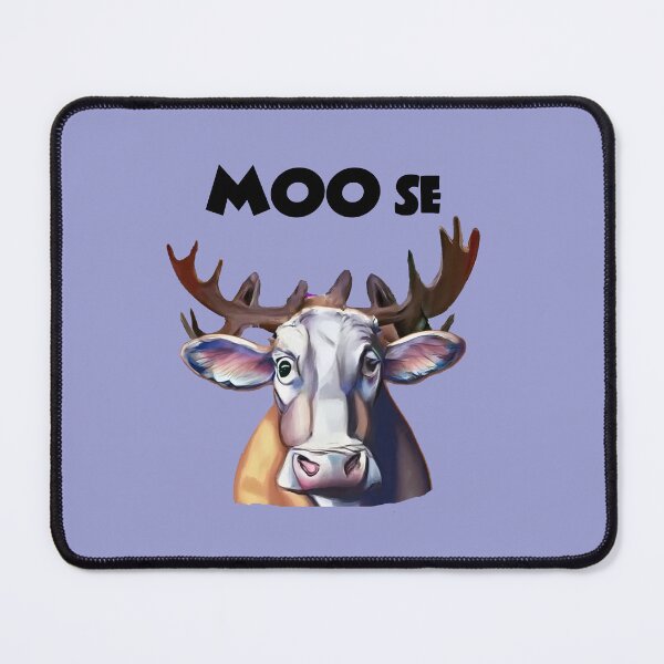 Item preview, Funny MOOse cow with Moose Antlers Satire designed and sold by Nature's Fancy.